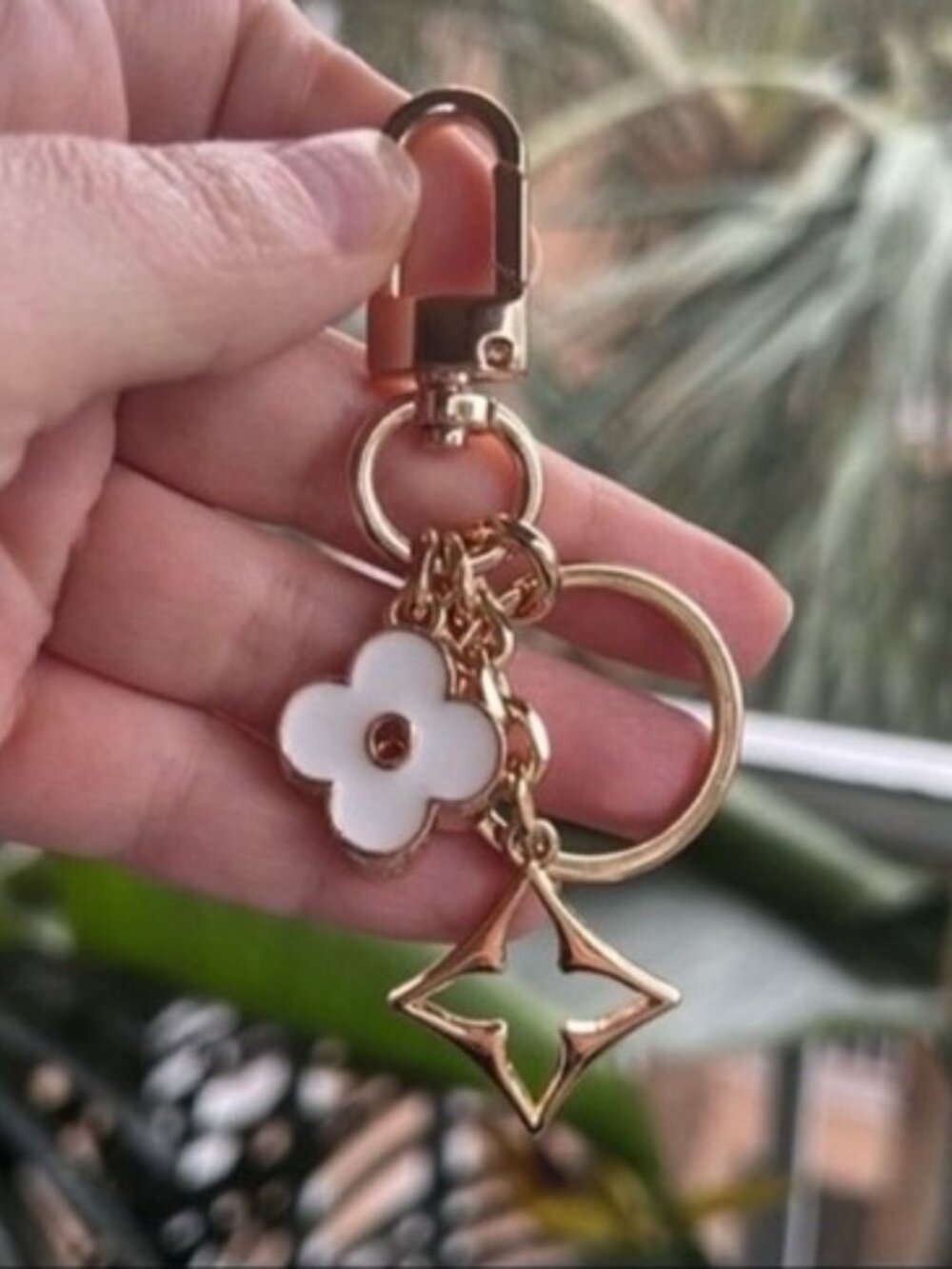 Clover Keychains, Bag Charms - Gold